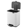 226002 9 pedalovy odpadkovy kos bo 7 l bila ocel brabantia