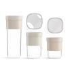 226290 5 doza na potraviny flip storage sada 3 ks bezova plast lekue