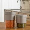 226167 2 doza na potraviny flip storage 850 ml zelena plast lekue