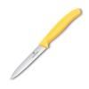 229206 orezavaci nuz swiss classic 10 cm vroubkovany zluta plast victorinox