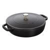 141164 kastrol na sote s litinovou samopodlevaci poklici o 24 cm cerny chistera staub