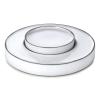 149576 2 servirovaci miska pedestal 15 cm bila keramika revol