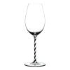 160814 1 sklenice champagne wine glass black and white twisted fatto a mano riedel