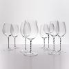 160814 2 sklenice champagne wine glass black and white twisted fatto a mano riedel